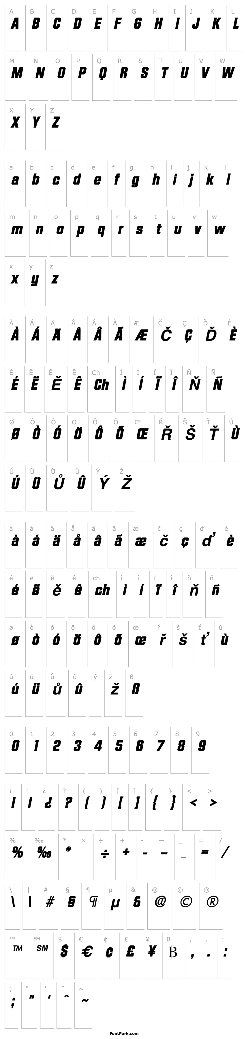 Přehled DiamanteLH Bold Italic