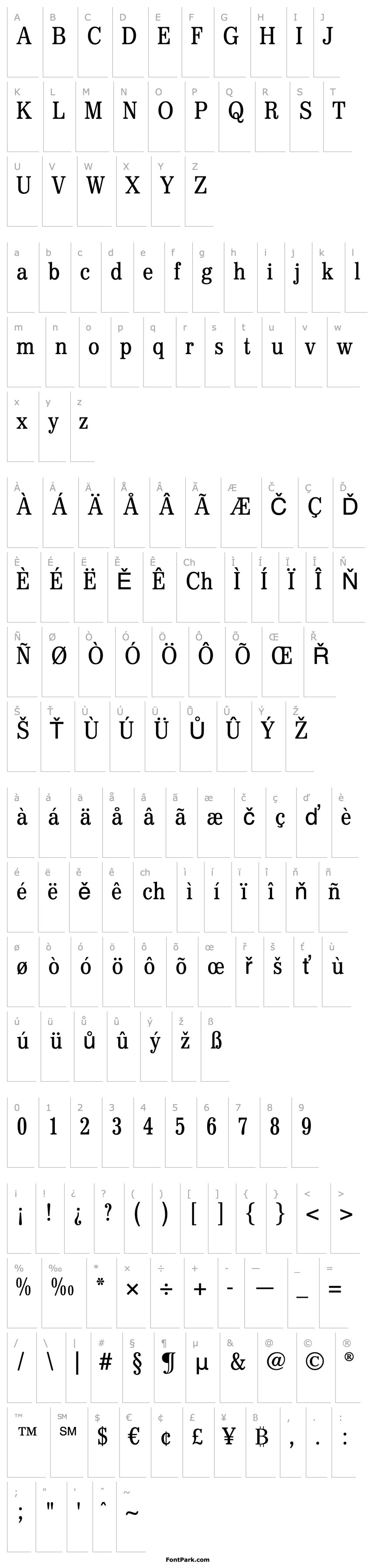 Overview Digi Antiqua LT Light Condensed