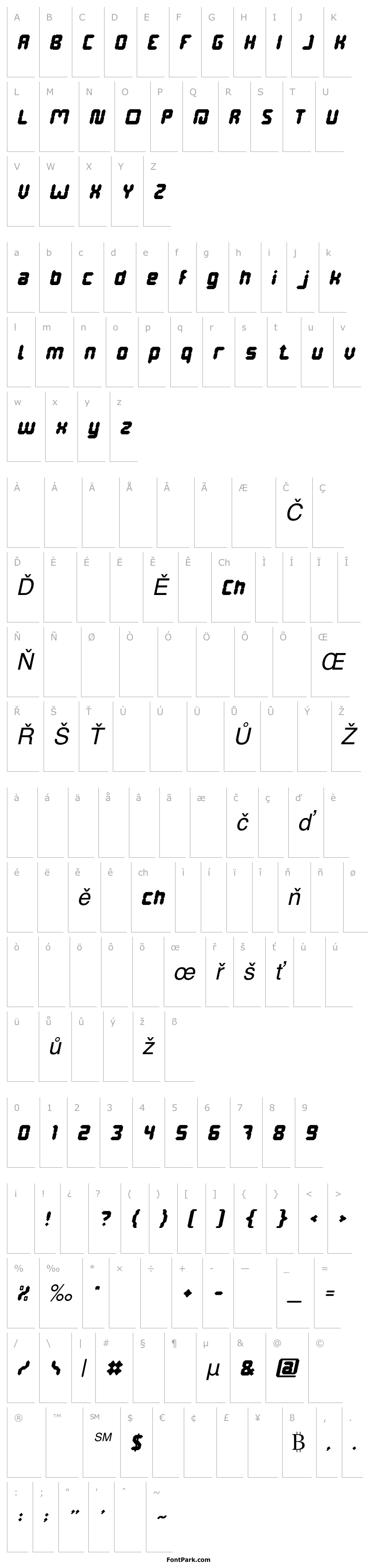 Overview Digital Gothic Italic