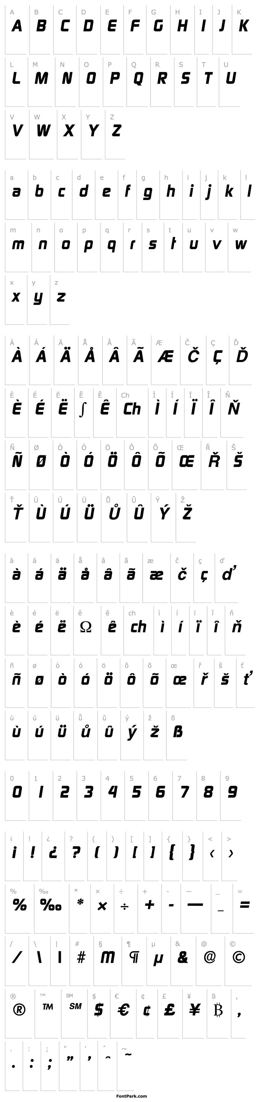 Overview Digital-Serial-ExtraBold-RegularItalic