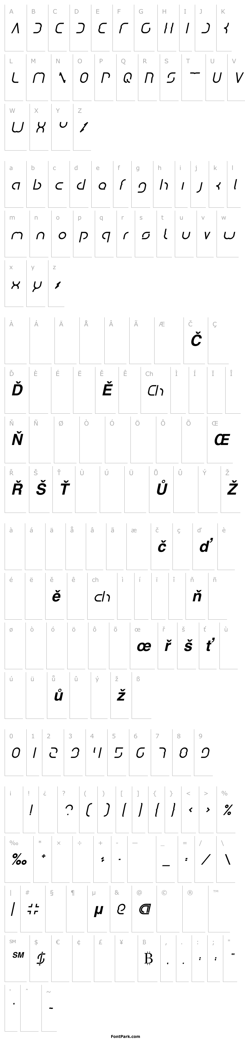 Přehled DigitalManBoldItalic-BoldItalic