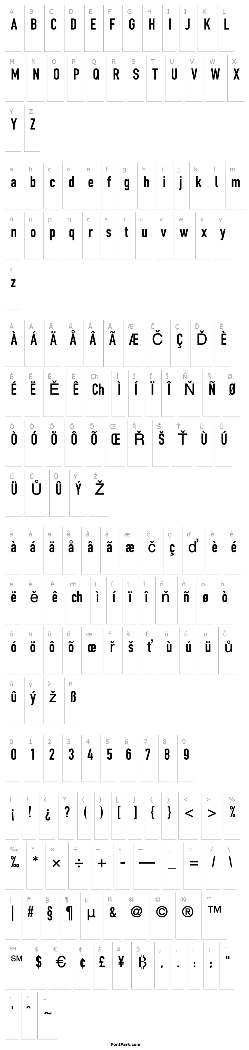 Overview DIN 1451 Engschrift LT Alternate