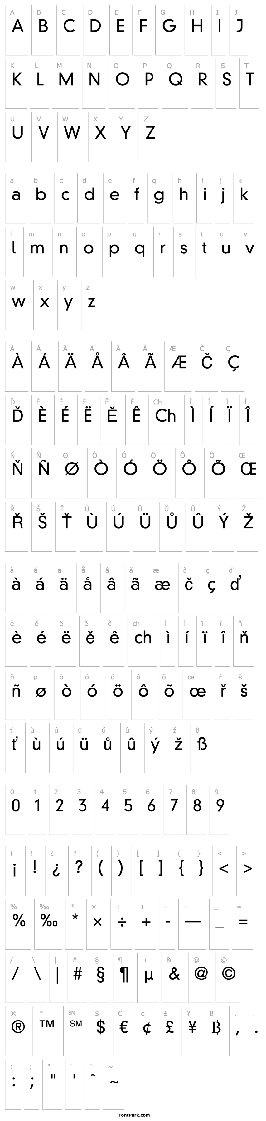 Overview DIN 30640 Neuzeit Grotesk LT Light