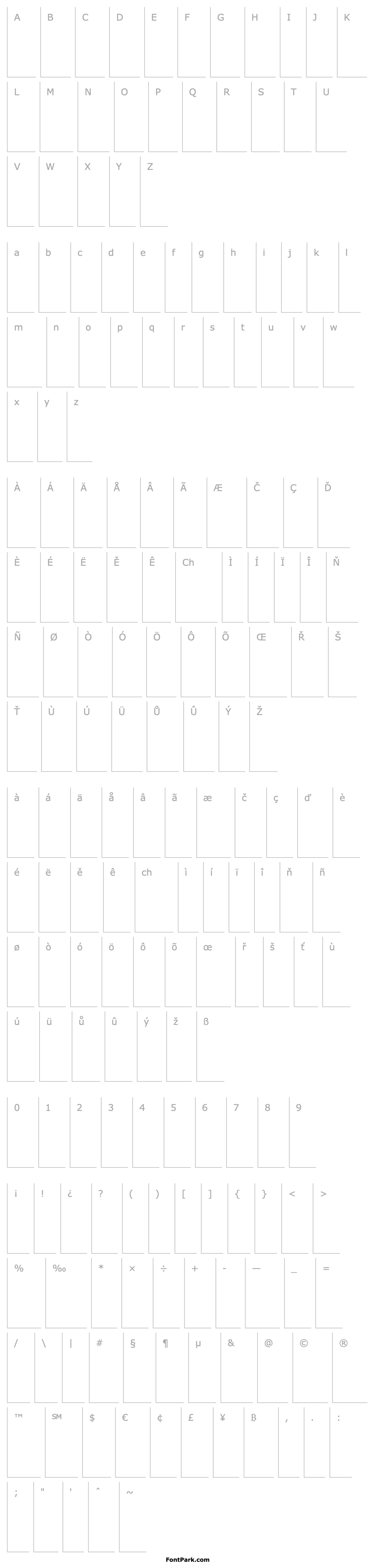 Overview DIN-LightItalic