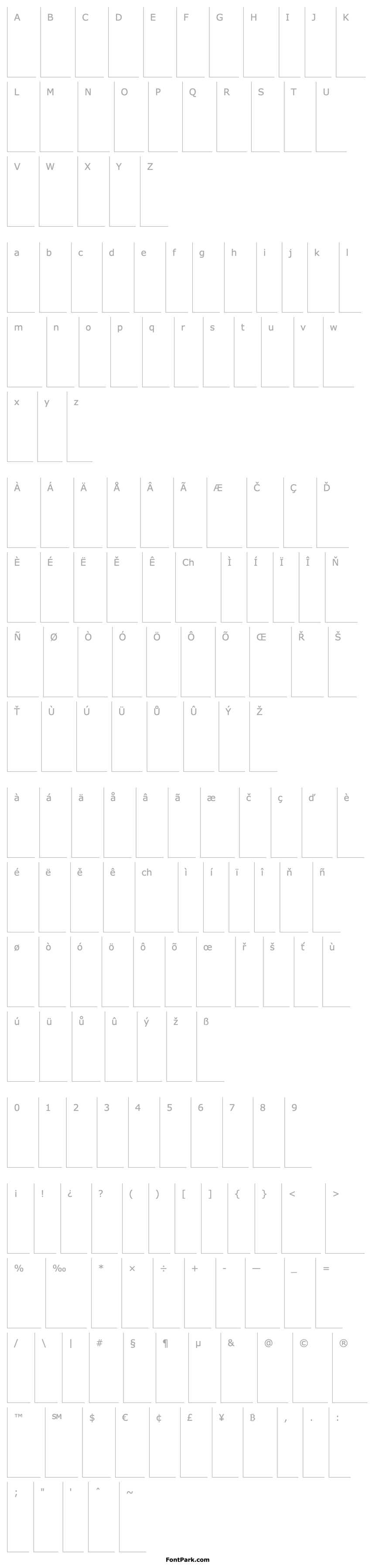 Overview DIN-LightItalicAlt