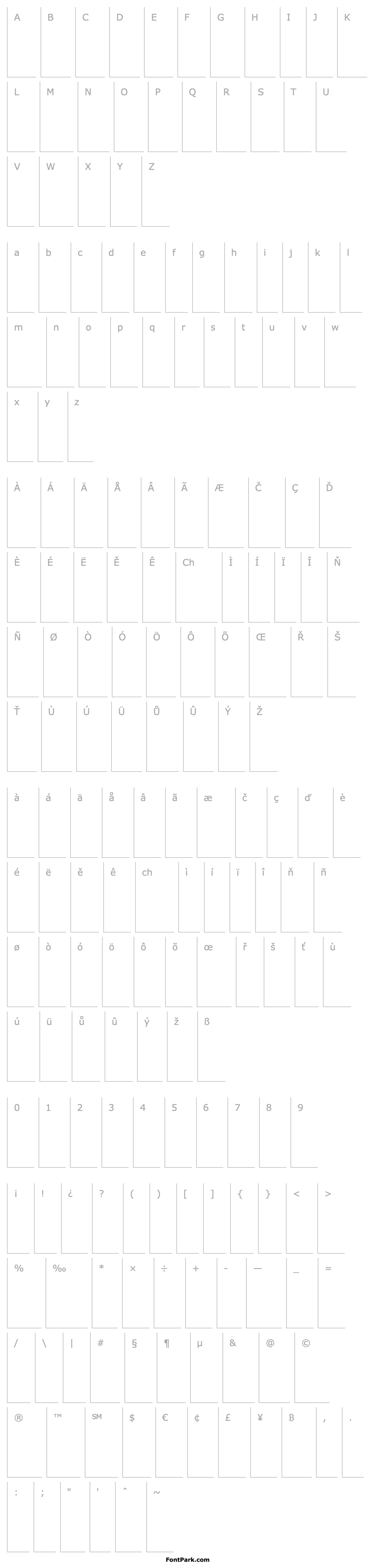 Overview DIN-RegularItalic