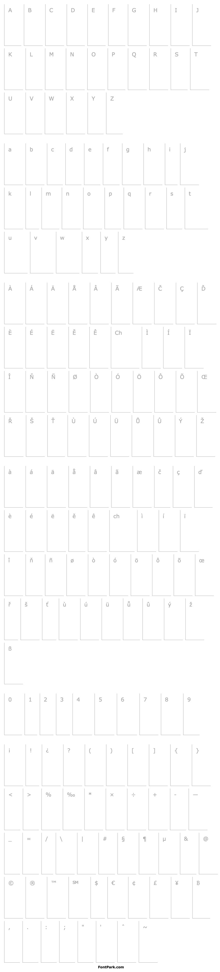 Overview DIN-RegularItalicExp