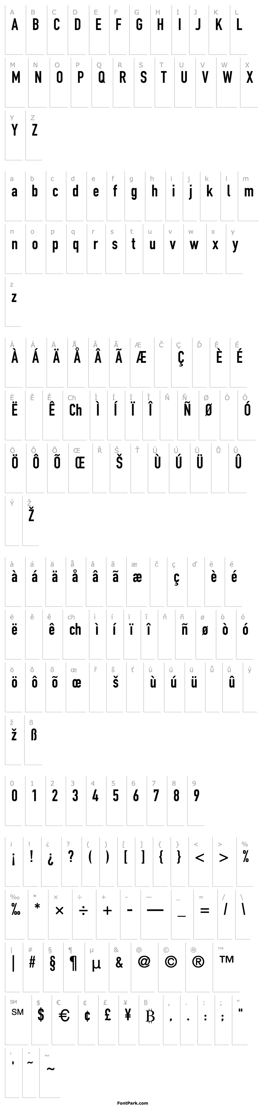 Overview DINEngschrift