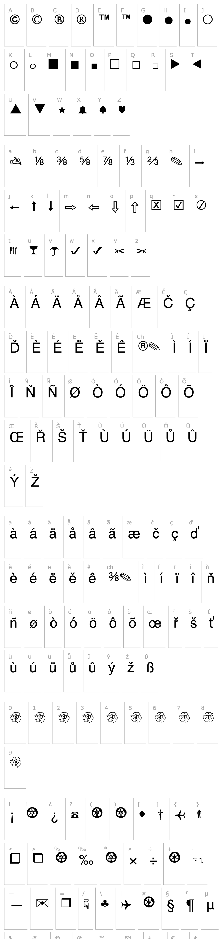 Overview Dingbats