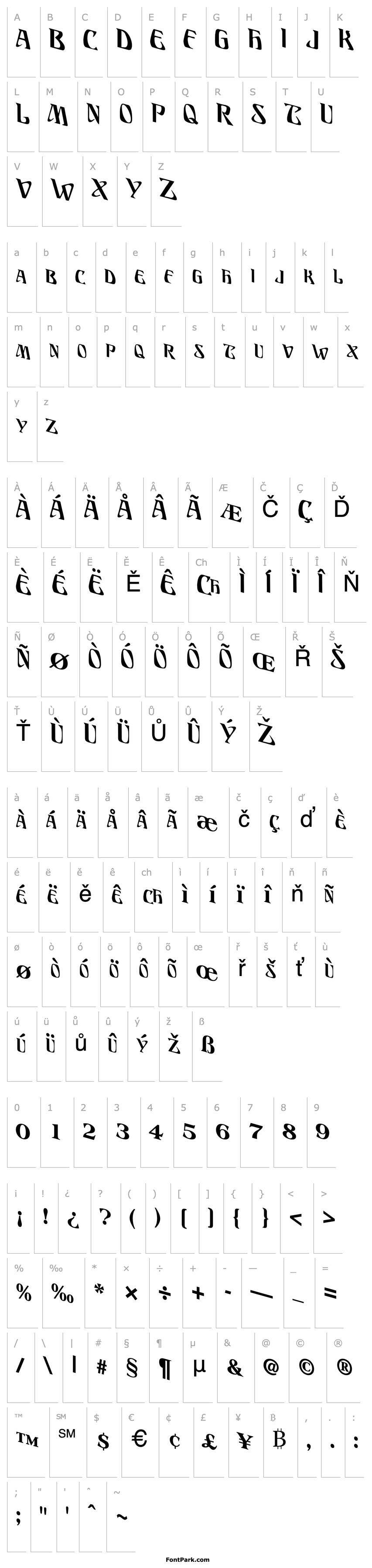 Overview DisPlacedFont Regular ttcon