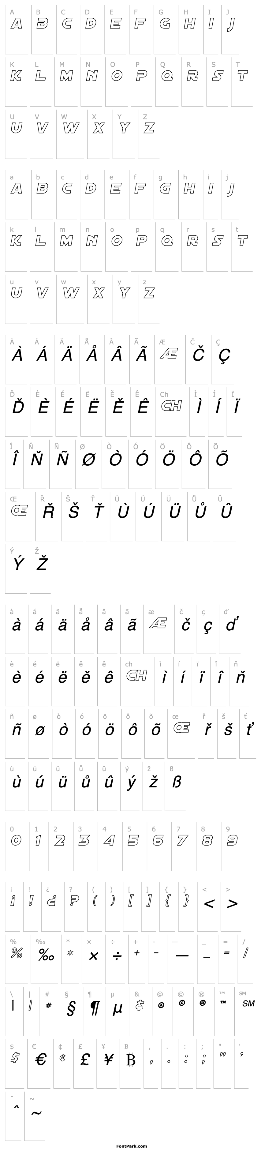 Přehled Distant Galaxy Outline Italic