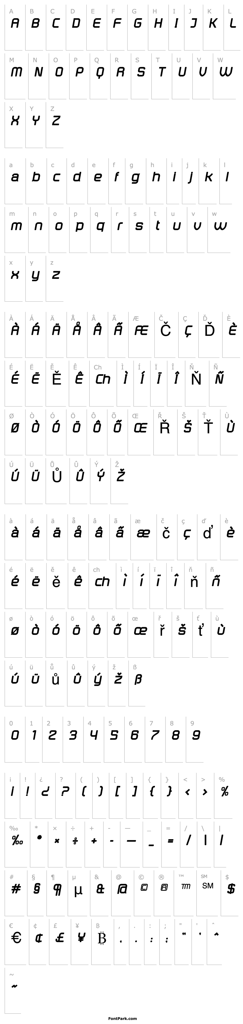 Overview DistillaBold Italic