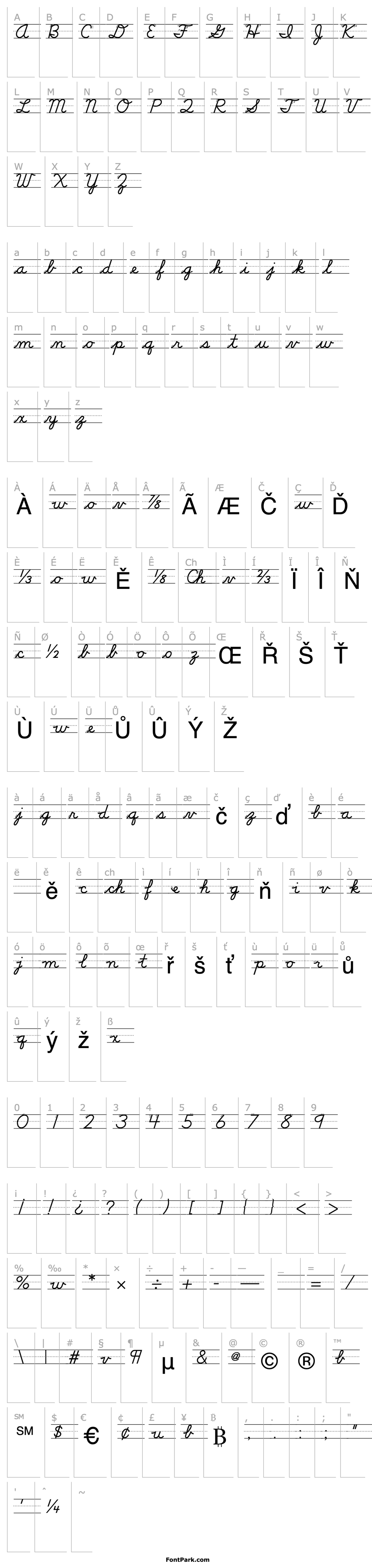 Overview DN Cursive Arrows Rules