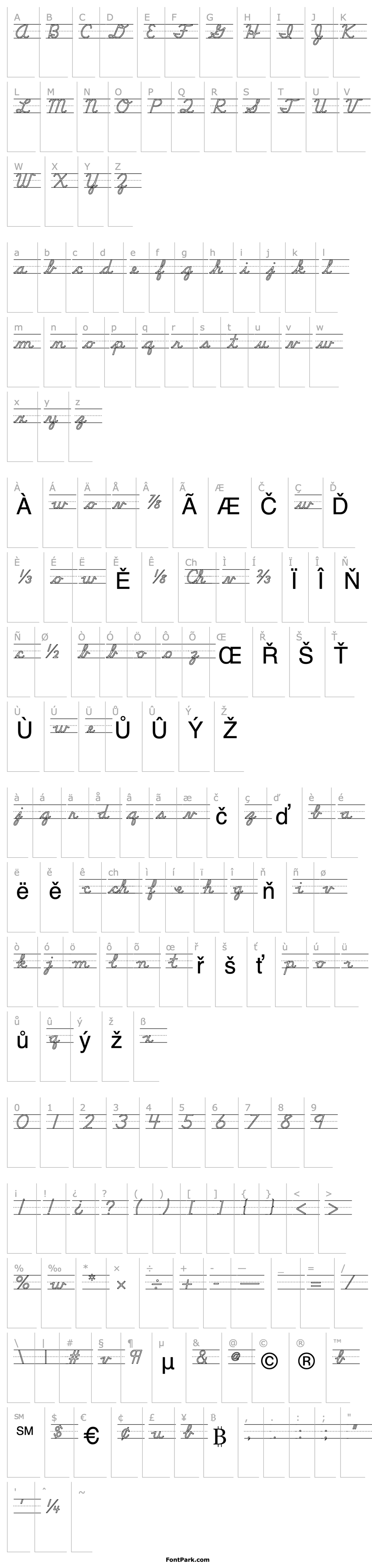 Overview DN Cursive Outlines Rules