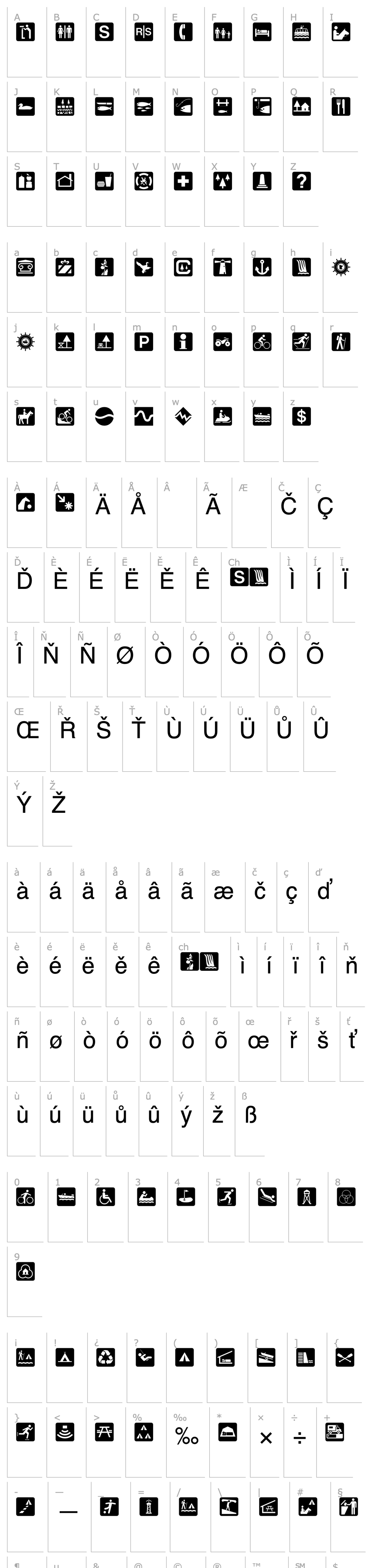 Přehled DNR Recreation Symbols