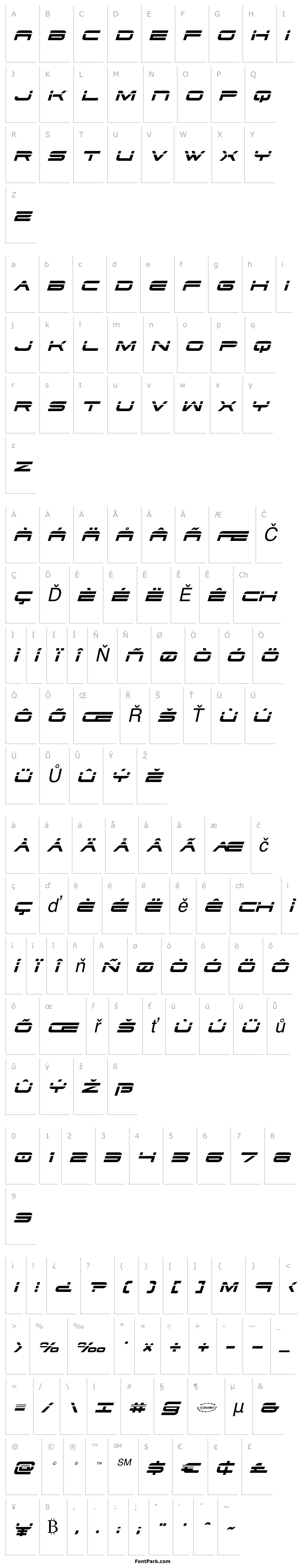 Overview Dodger Laser Italic