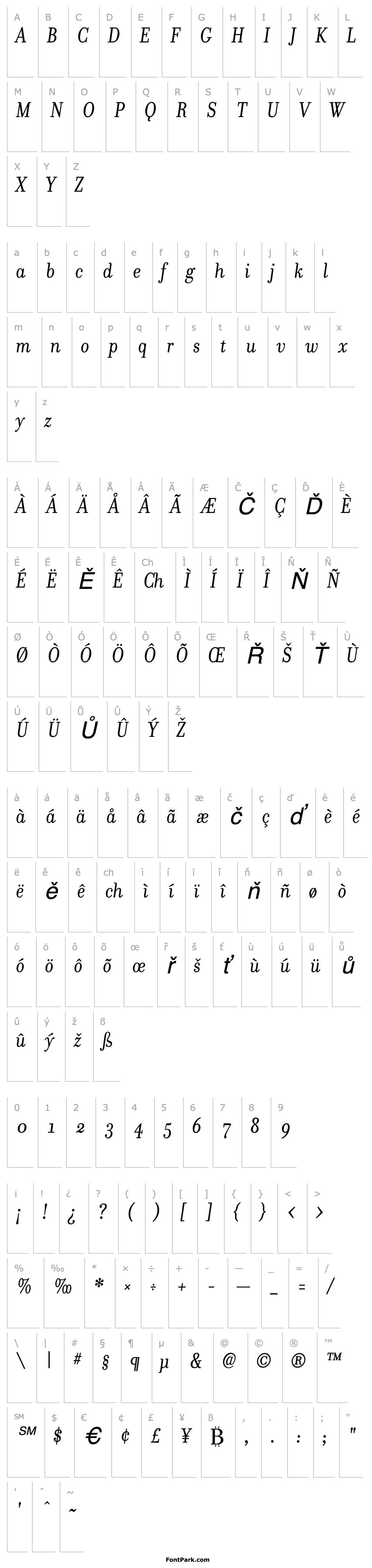 Přehled Donatora OSF Italic