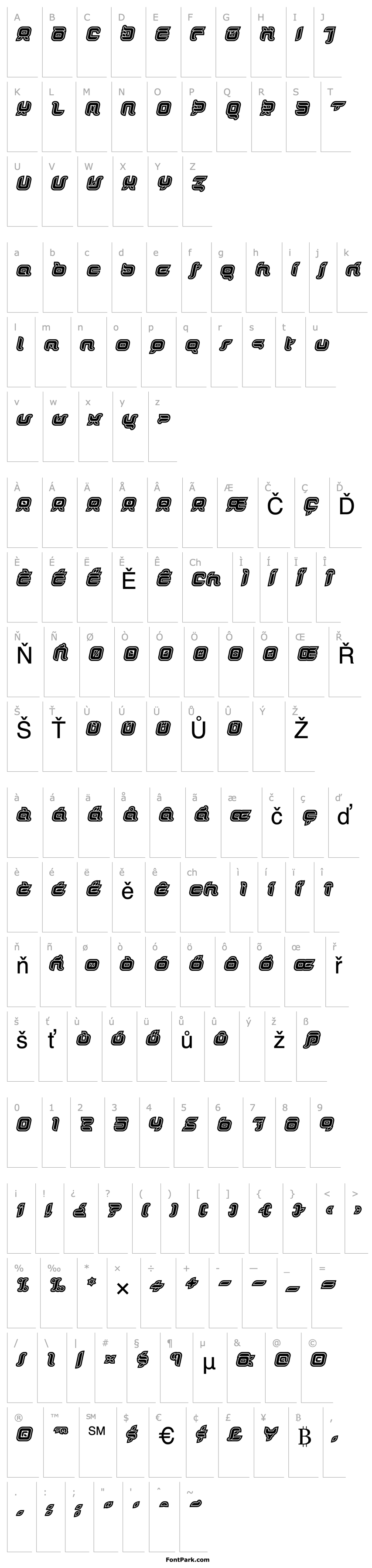 Přehled Doris OrangeOutlineItalic