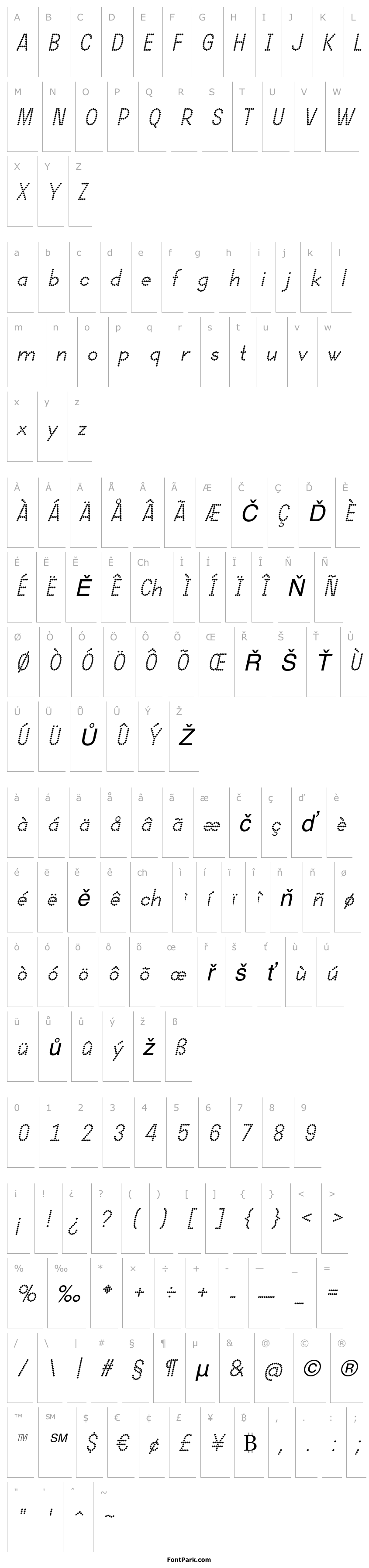 Overview DOTCIRFUL Bold Italic