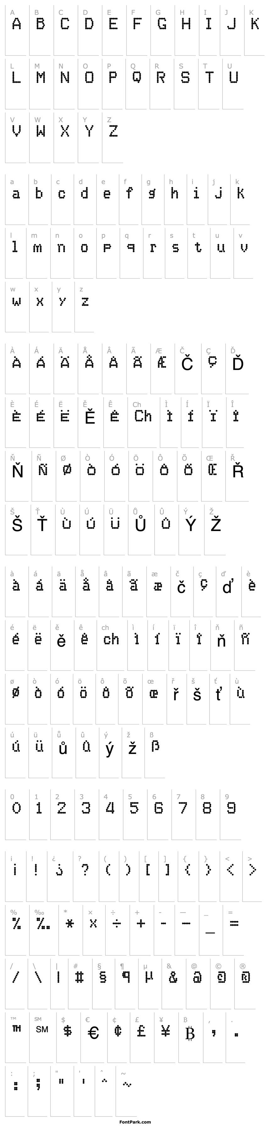 Přehled DotMatrix OneRegular