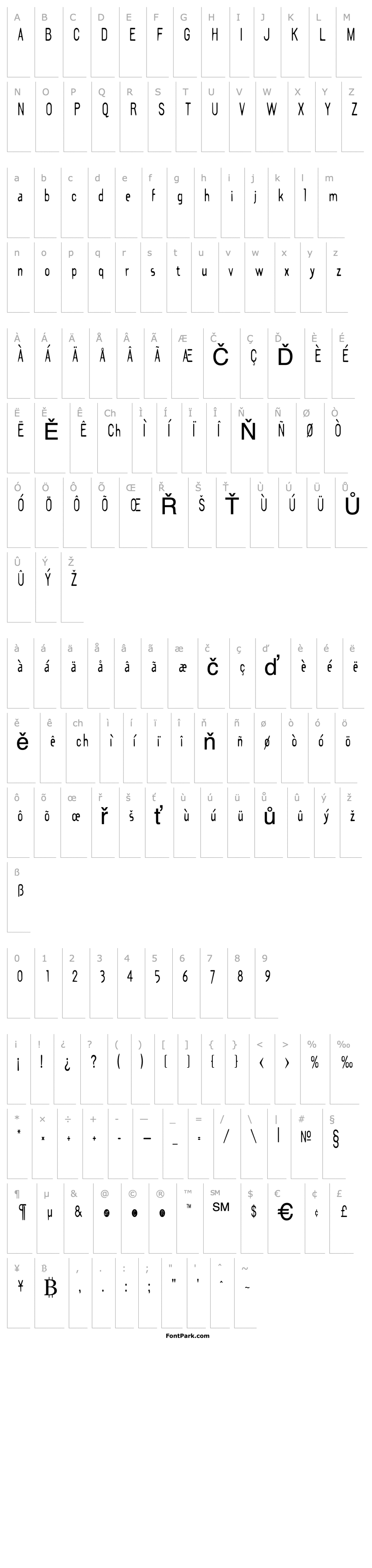 Přehled DraftPlateCondensed