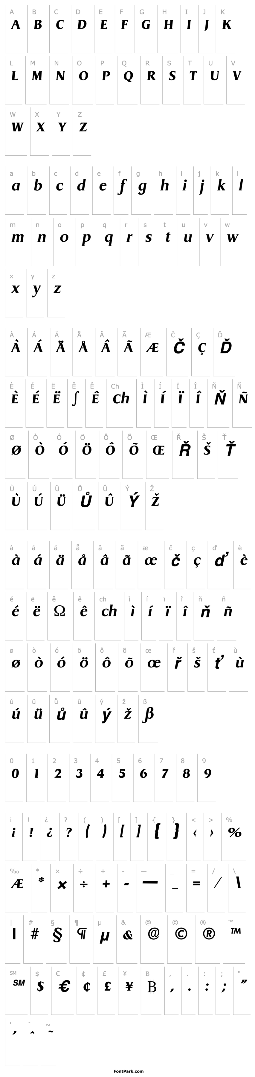 Overview Dragon-Serial-ExtraBold-RegularItalic