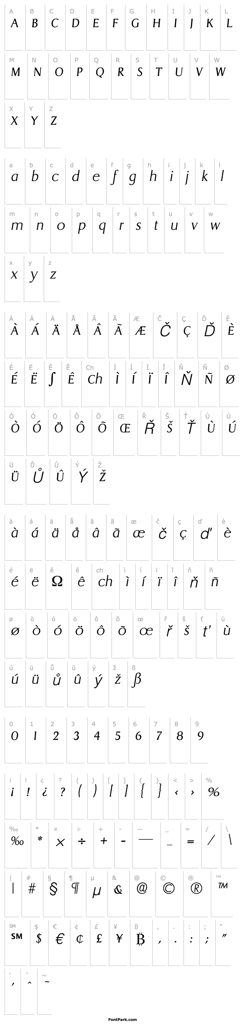 Overview Dragon-Serial-ExtraLight-RegularItalic