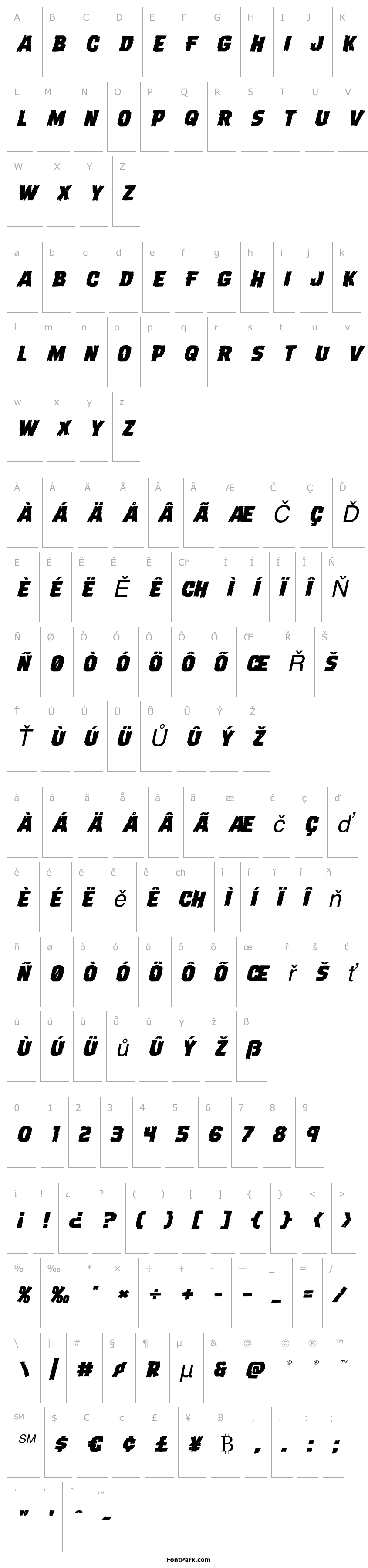 Overview Dread Ringer Expanded Italic