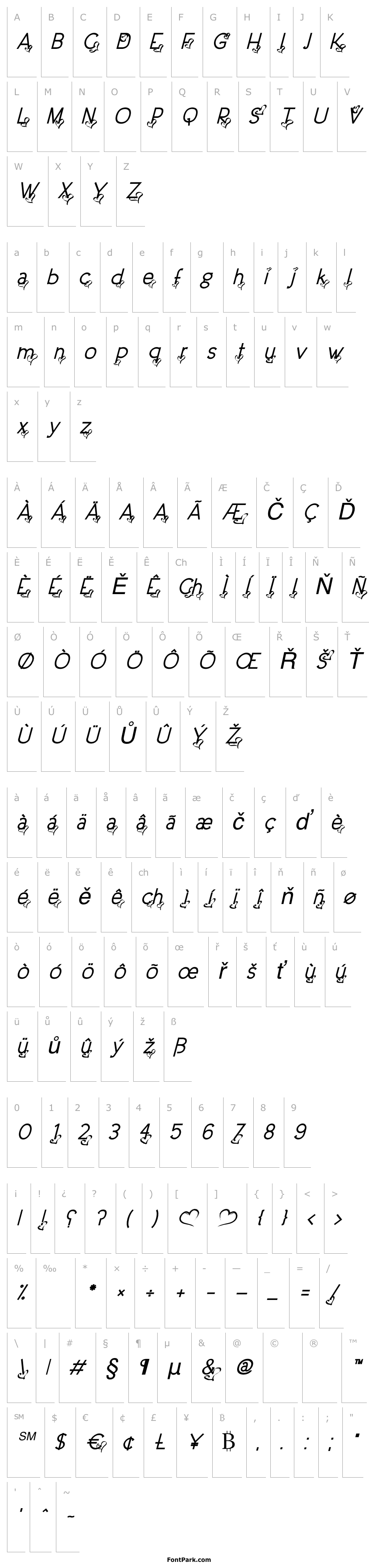 Overview Dream Love Valentine Italic