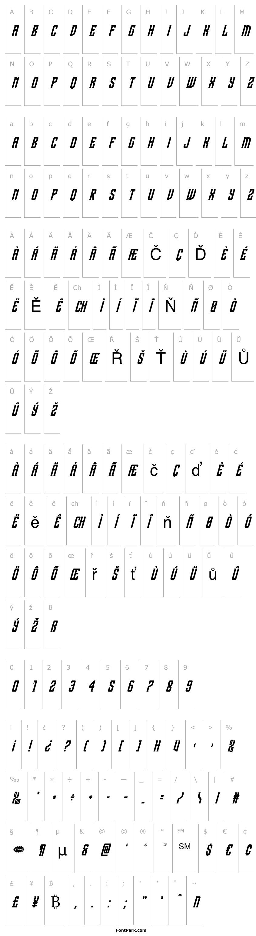 Overview Drive Corps Condensed Italic