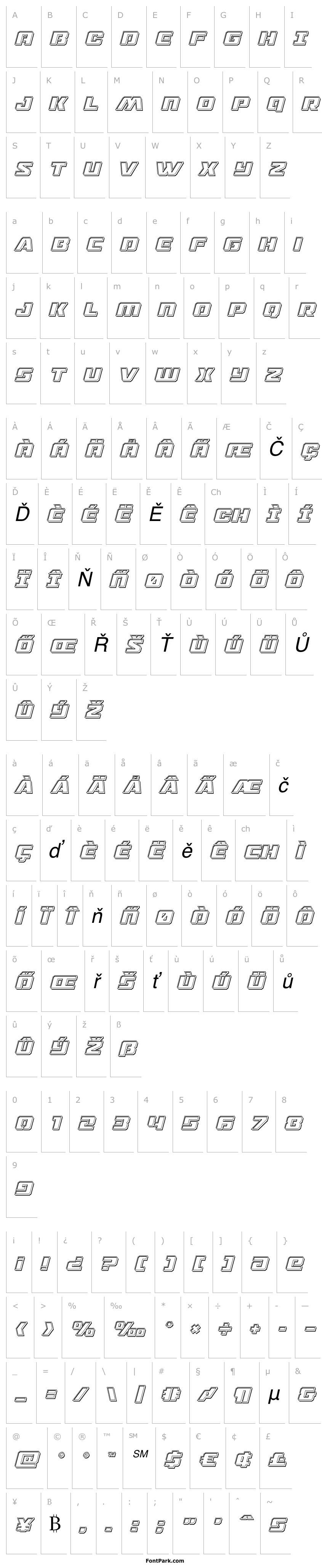 Přehled Drone Tracker Engraved Italic