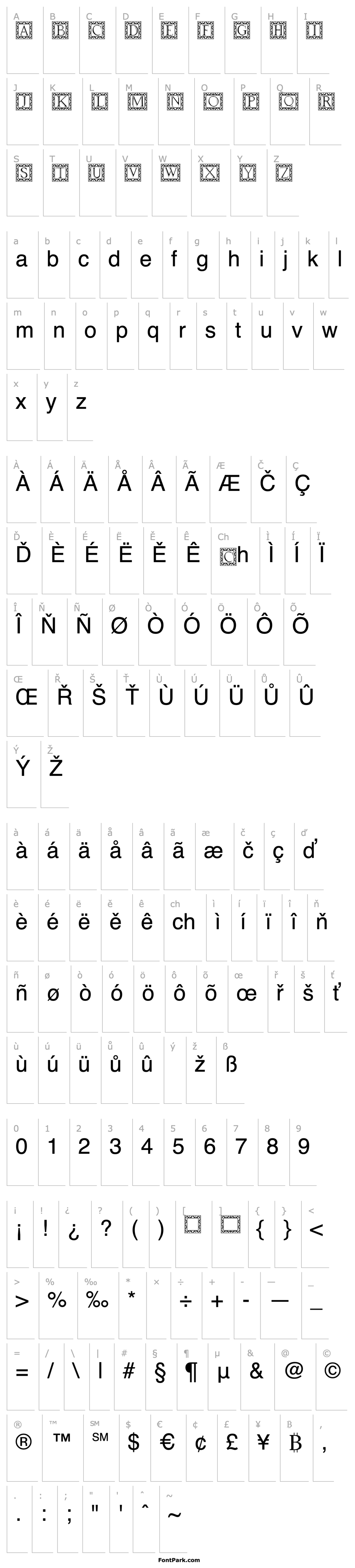 Přehled Drop Caps Inline Regular