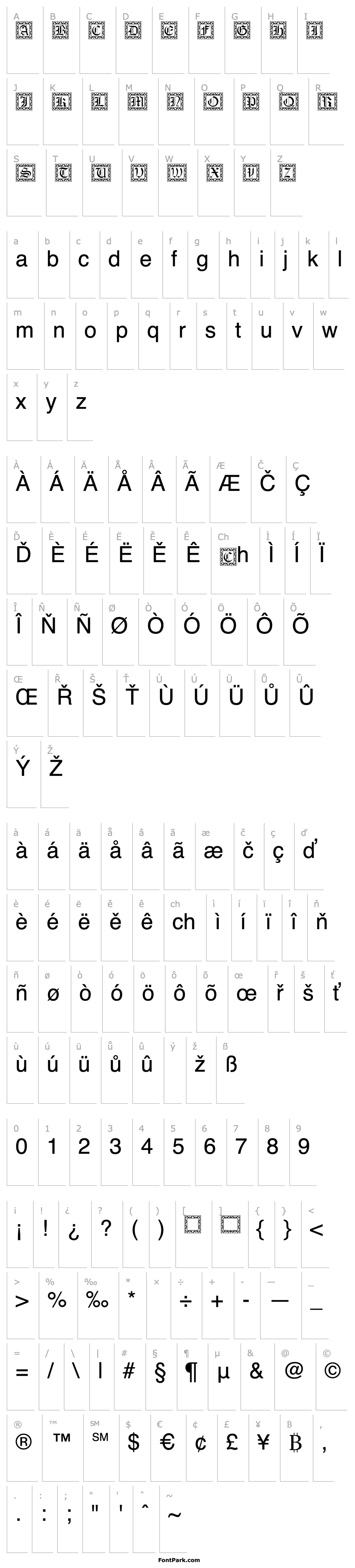 Overview Drop Caps Regular