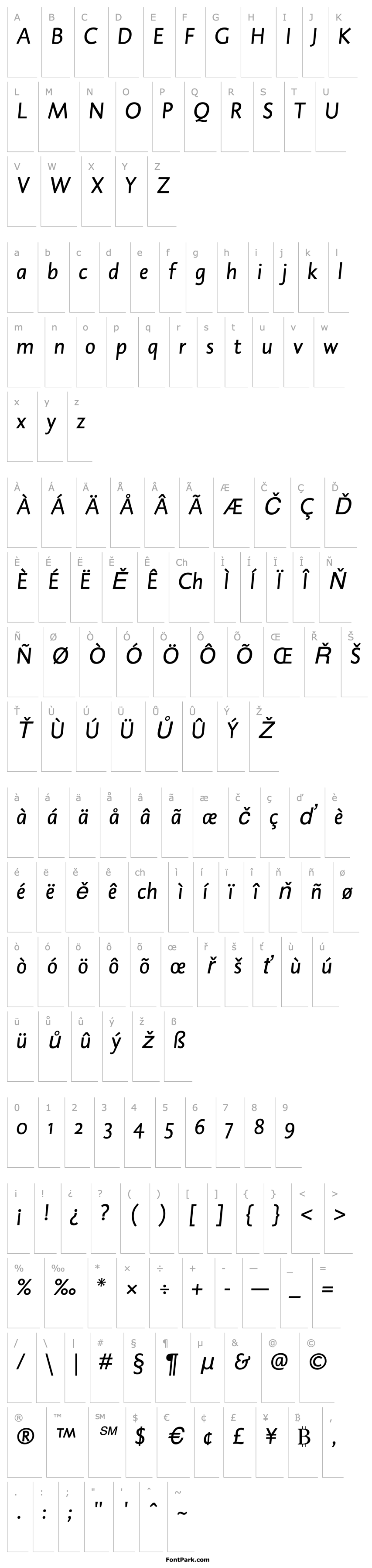 Overview DTLCaspariST-Italic