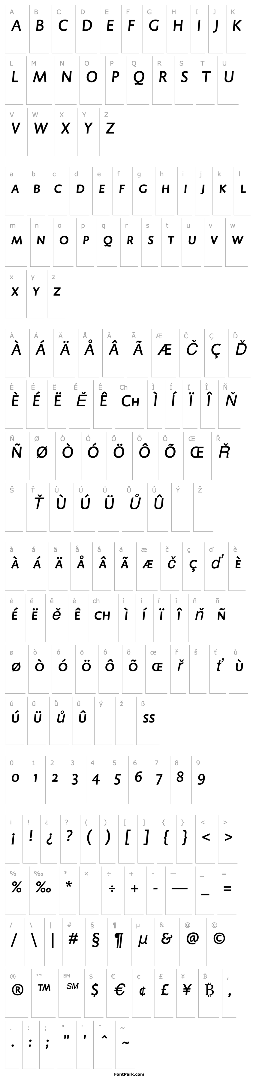 Overview DTLCaspariTCaps-MediumItalic