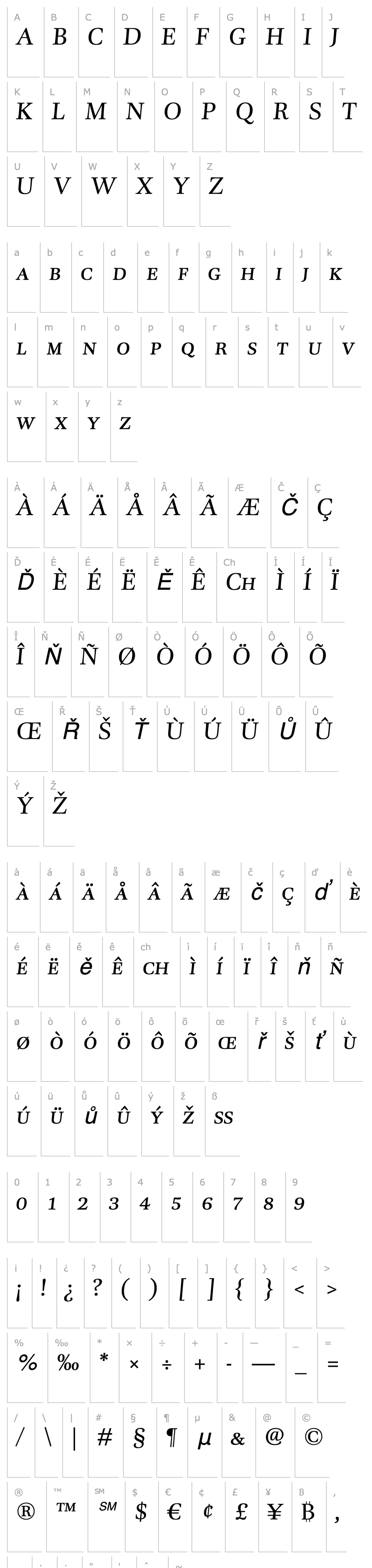 Overview DTLUnicoT-Caps-Italic