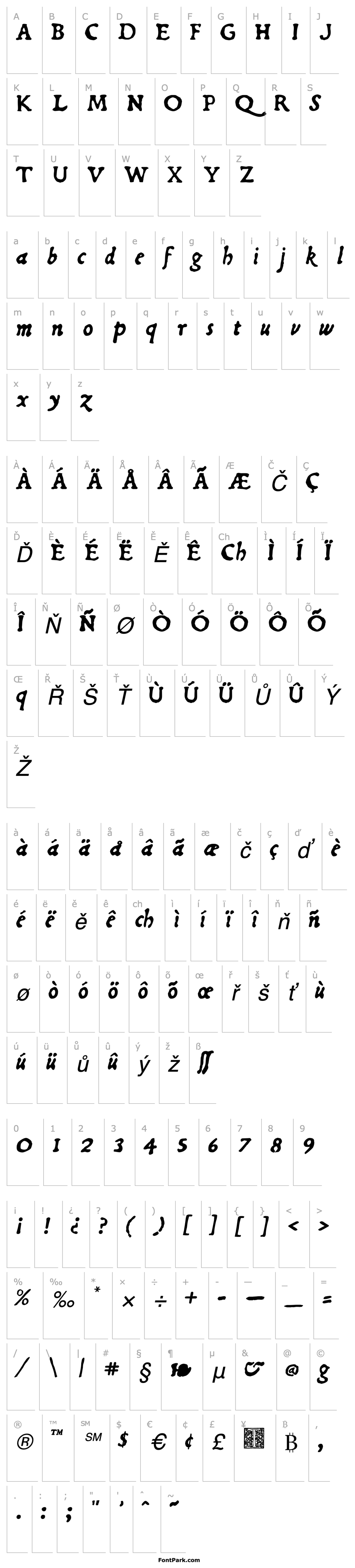 Přehled Du Bellay Italic