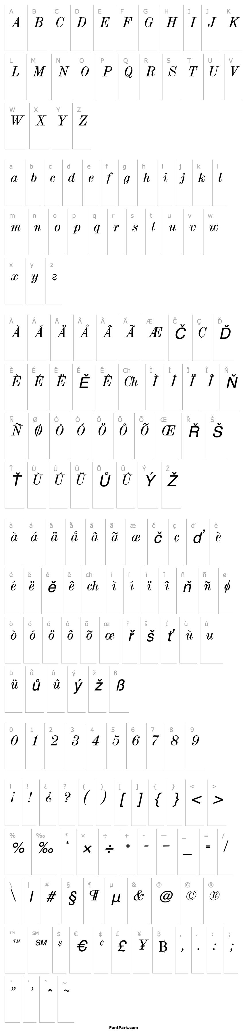 Overview Dubiel Italic