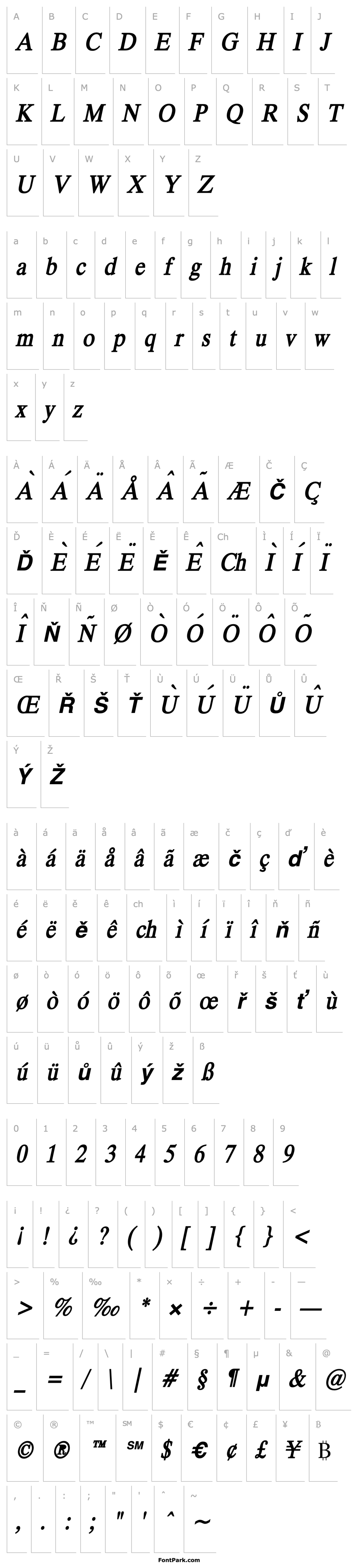 Přehled Duke Bold Italic