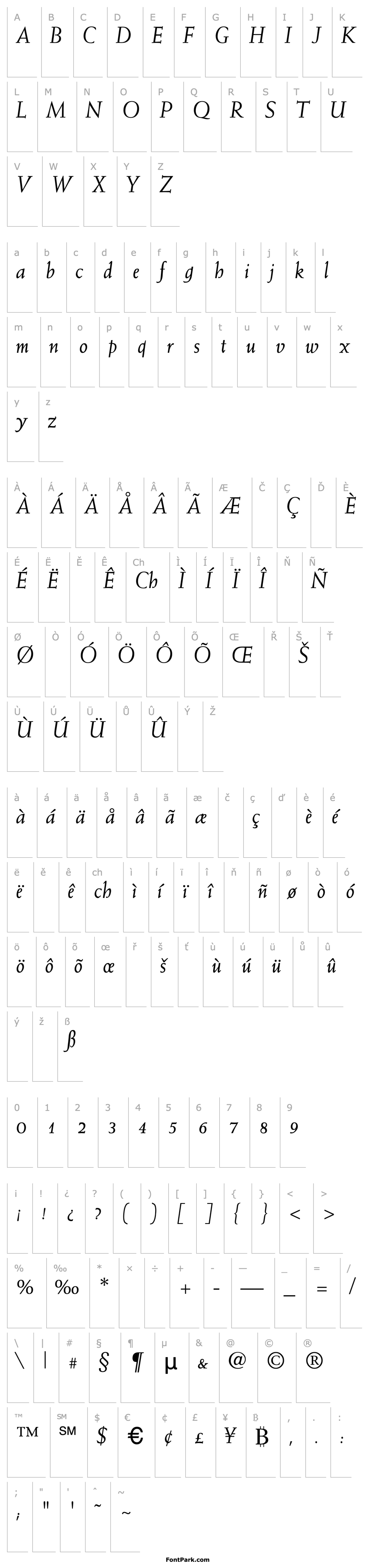 Overview Durrell-Italic