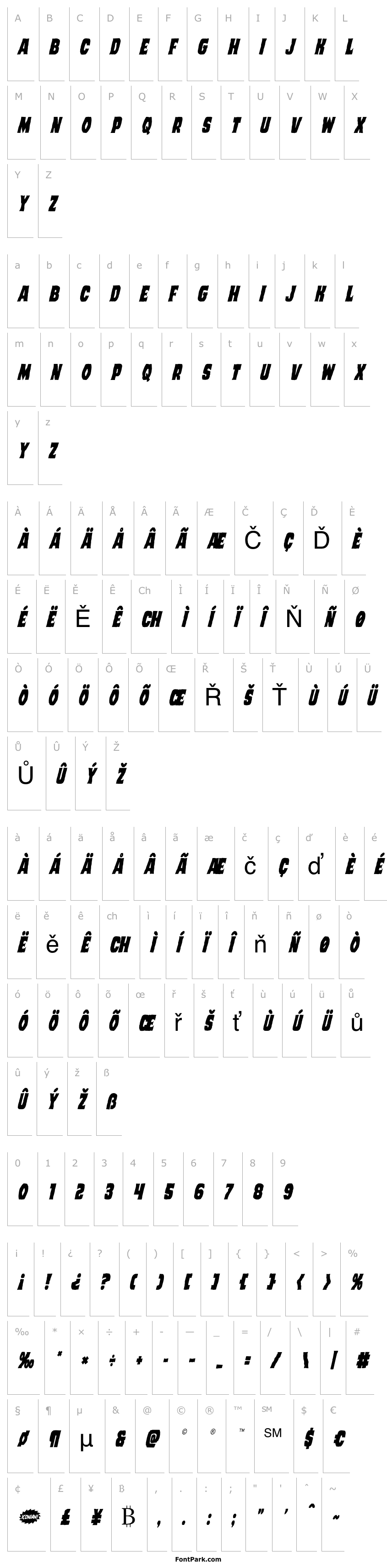 Overview Dusk Demon Condensed Italic