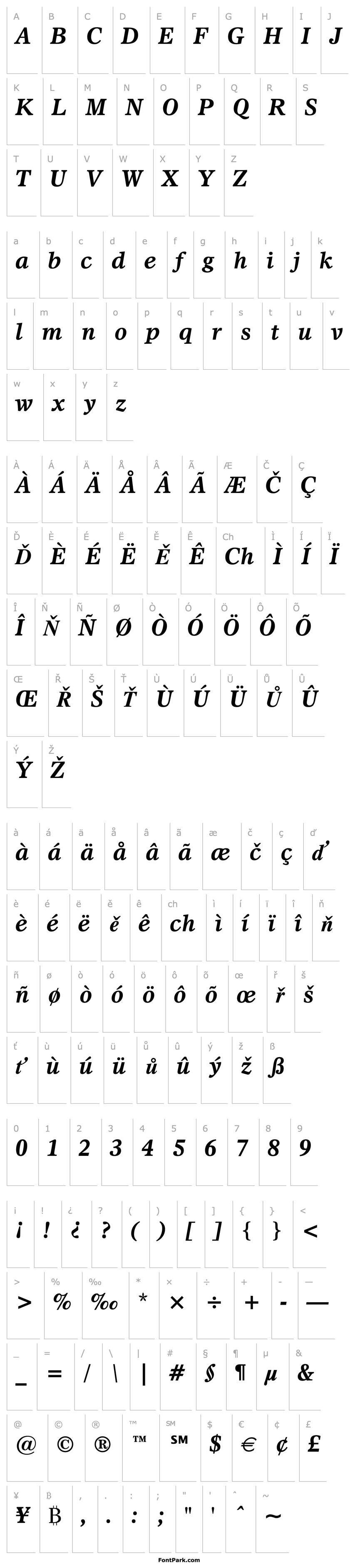 Overview Dutch 811 Bold Italic BT