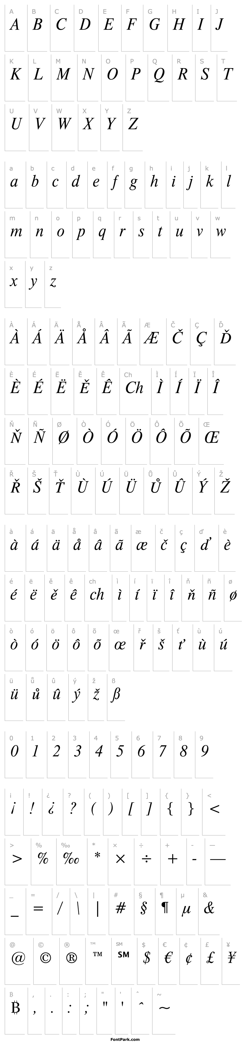 Overview Dutch801 ItHd BT Italic