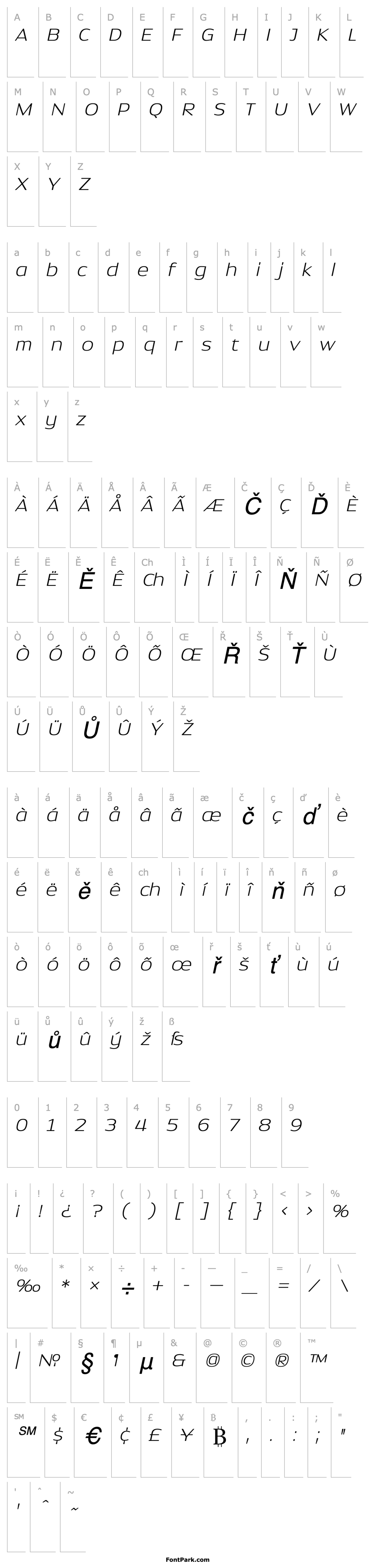 Overview Dynasty Extra Light Italic