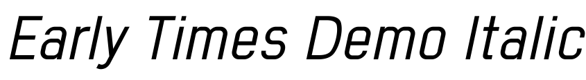 Preview Early Times Demo Italic