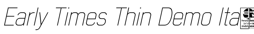 Preview Early Times Thin Demo Italic