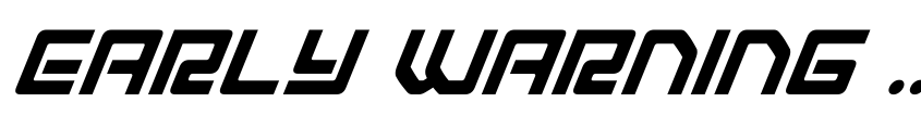 Preview Early Warning Super-Italic