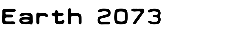 Písmo Earth 2073 od Lukas Krakora