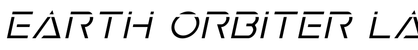 Preview Earth Orbiter Laser Italic