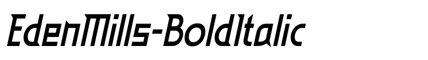 Preview EdenMills-BoldItalic